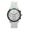 Мужские часы New York Chronograph из нержавеющей стали с белым циферблатом, кварцевые 8878MB4