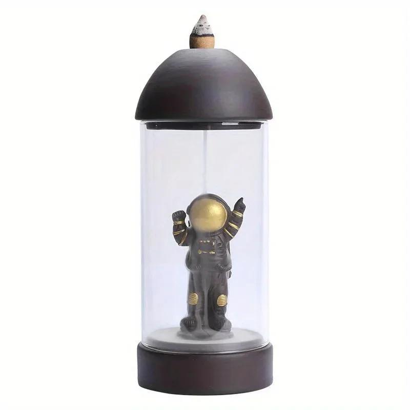 Astronaut Desktop Ornaments, Windproof Backflow Incense Burner, Sandalwood Burner, Incense Censer, Incense Base -Without Incense