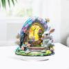 2D Easter Fairy Garden Decoration Flat Acrylic Versatile 7.4 X 7.8 Inch Waterproof