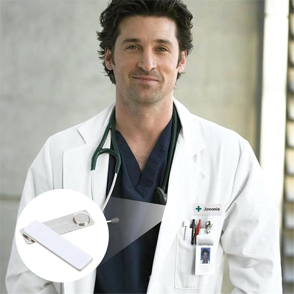 Набор из 30 магнитных держателей для бейджей, магниты, 1,75 x 0,5 дюйма со стальной задней пластиной