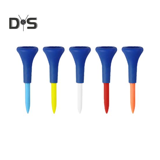 5 шт. футболок для гольфа, небьющиеся пластиковые футболки для гольфа оптом с широким мягким резиновым колпачком, уменьшающим трение, боковое вращение, аксессуары для гольфа для мужчин