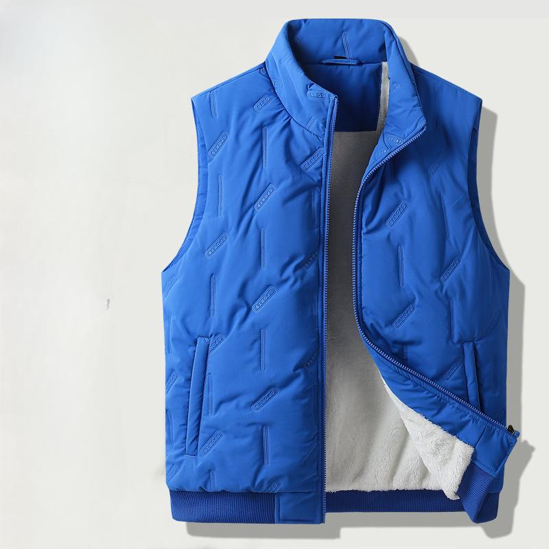 Men's Large-size Down Cotton Vest In Autumn and Winter Warm Vest Plus Velvet Couple's Outfit New Casual Vest Jacket