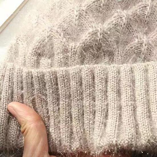 Winter Knit Hat with Integrated Scarf Solid Color Thickened Velvet Women Hat Long Scarf Set Cold Weather Headwear