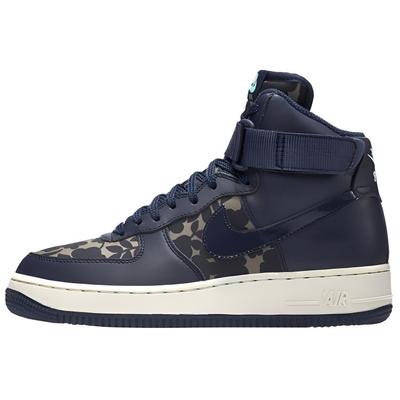 Женские кроссовки Air Force 1 Hi Liberty QS Camo Синий Карго-хаки Обсидиан 706653-300
