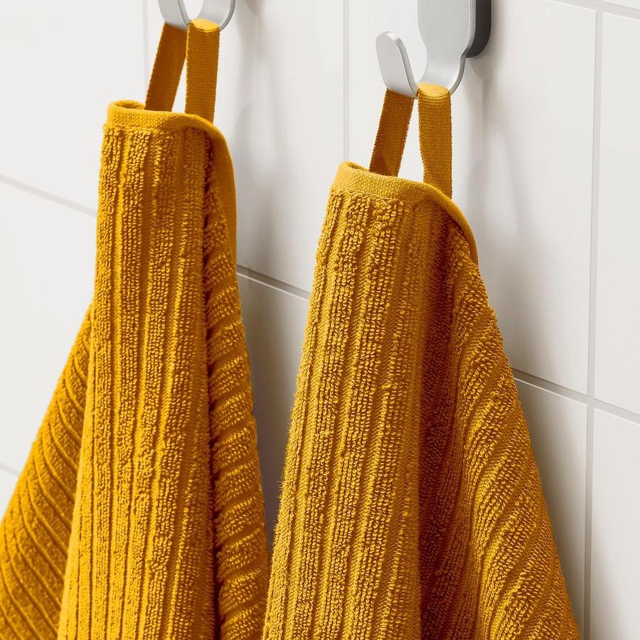 Набор полотенец золотисто-желтых (4 шт), VAGSJON Washcloth Golden-yellow Set, IKEA