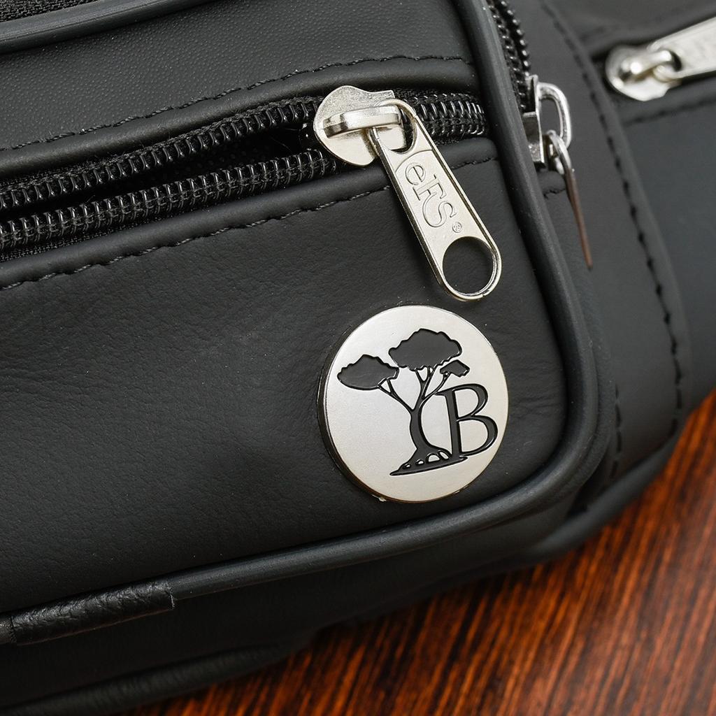 Black Leather Waist Bag Beltimore I55