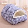 Non-slip Pet Bed Shy Dog Hiding Spot Cozy Plush Cat Nest Bed Soft Winter Pet Cave House Tent for Indoor Cats Puppies Removable