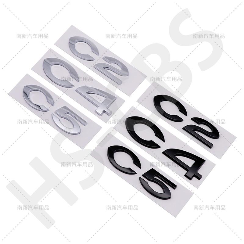 ABS C2 C4 C5 Rear Trunk Emblem Logo Badge For Citroen C2 C4 C5 Car Styling Rear Trunk Stickers Emblem Tailgate Decal Accessories ait256