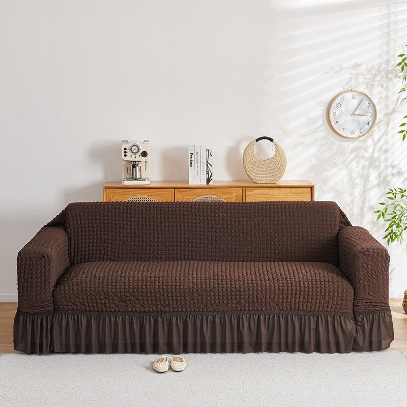 Sofa Cover Seersucker Skirt Model All Inclusive Universal Universal Lazy All Inclusive Full Cover Elastic Cover