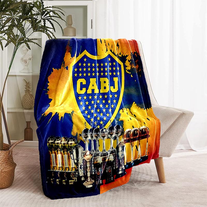 1pc Blanket - Club Atlético Boca Juniors Print Design, Lightweight Blanket for Sofa, Bed- Soft &Warm, Gift for All Seasons