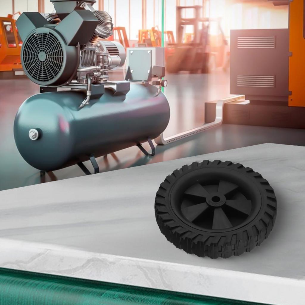 7inch Air Compressor Wheels Replacement Parts Shock Absorption Non-Slip Silent