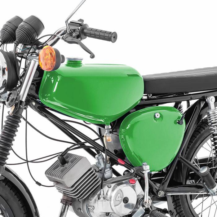 Réservoir d'essence pour Simson S51 / S50 / S70 avec couvercle latéral Vert