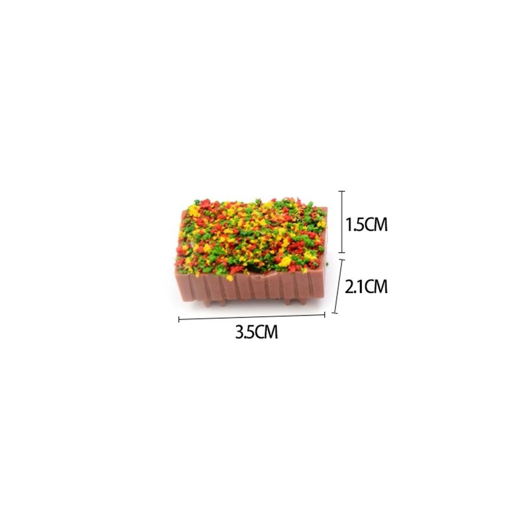 10pcs Plastic Simulation Flower Bed 1:50 1:75 Scale Garden Border Minihouse Accessories