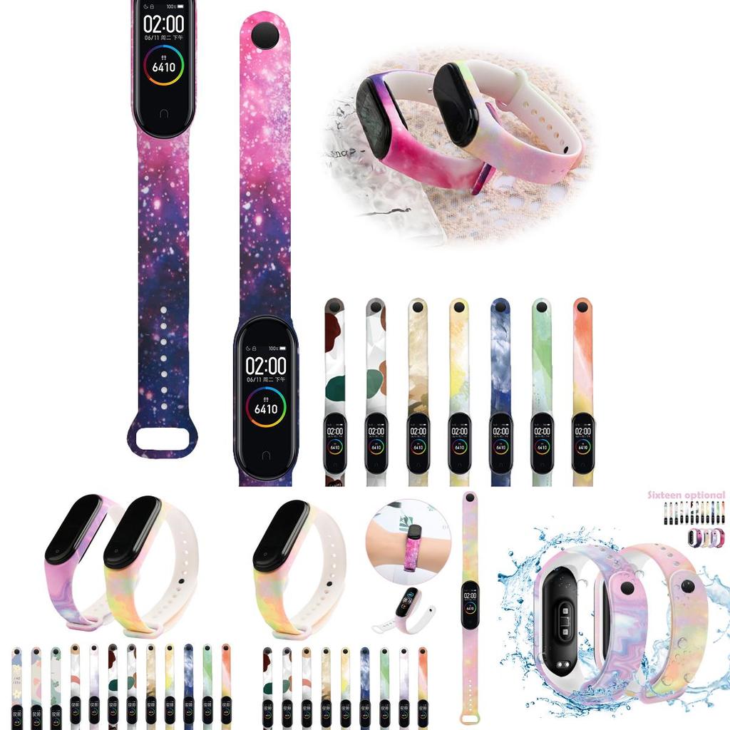 Унисекс силиконовый ремешок для часов на замену для Xiaomi Mi Band 3/4/5/6, регулируемый и удобный