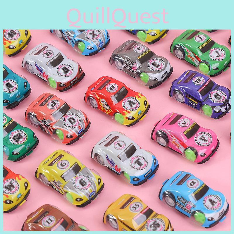 Letters Plastic Mini Rebound Car Toy Fun Play For Kids Hand Skills Development