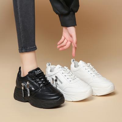 Весенне-осенняя повседневная мода с круглым носком, однотонная, нескользящая, износостойкая, простая женская обувь