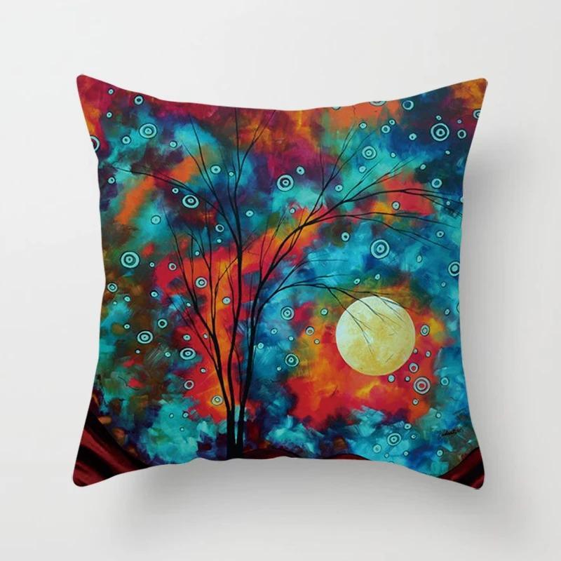Creative Tree Pattern Pillowcase Interior Decoration Office Living Room Home Pillowcase