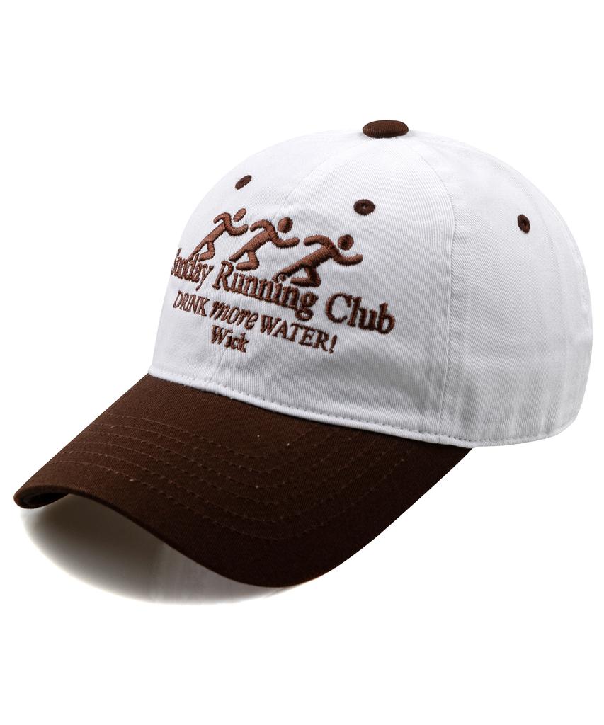 Кепка с козырьком Wig Sunday Running Club, двухцветная - Коричневая