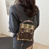Autumn and Winter Retro Niche Plaid Backpack New Versatile Handbag Multi-functional Casual Shoulder Messenger Bag