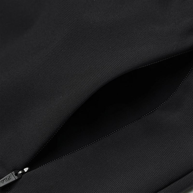 Fila Простые Универсальные Базовые Вязаные Повседневные Брюки Женские Брюки Глубокий-Черный A11W511607FBK