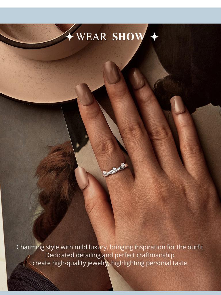 BAMOER 925 Sterling Silver Simple Twisted Ring Fashion Everyday Wear For Women Birthday Gifts Fine Jewelry