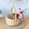 Корзина-контейнер изысканного качества изготовления, многоцелевая корзина из ротанга для хранения фруктов, пищевых растений, цветов для дома