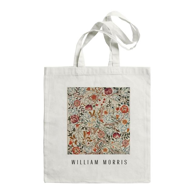 Сумка-тоут для покупок, винтажная сумка с листьями и цветами, Уильям Моррис, многоразовая сумка на плечо, складная модная холщовая сумка для покупок большой вместимости