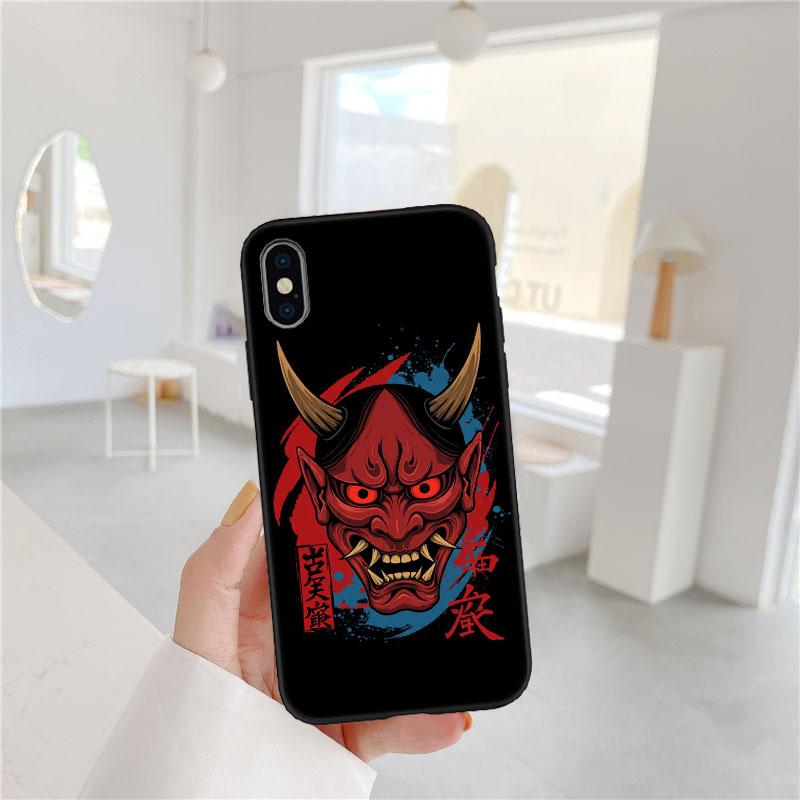 LO55 Япония Маска Самурая Мягкий Чехол для Телефона для Samsung Galaxy S20 S21 S22 Ultra FE + Plus A21S A22 A24 A25 A26 A30 A30S A31