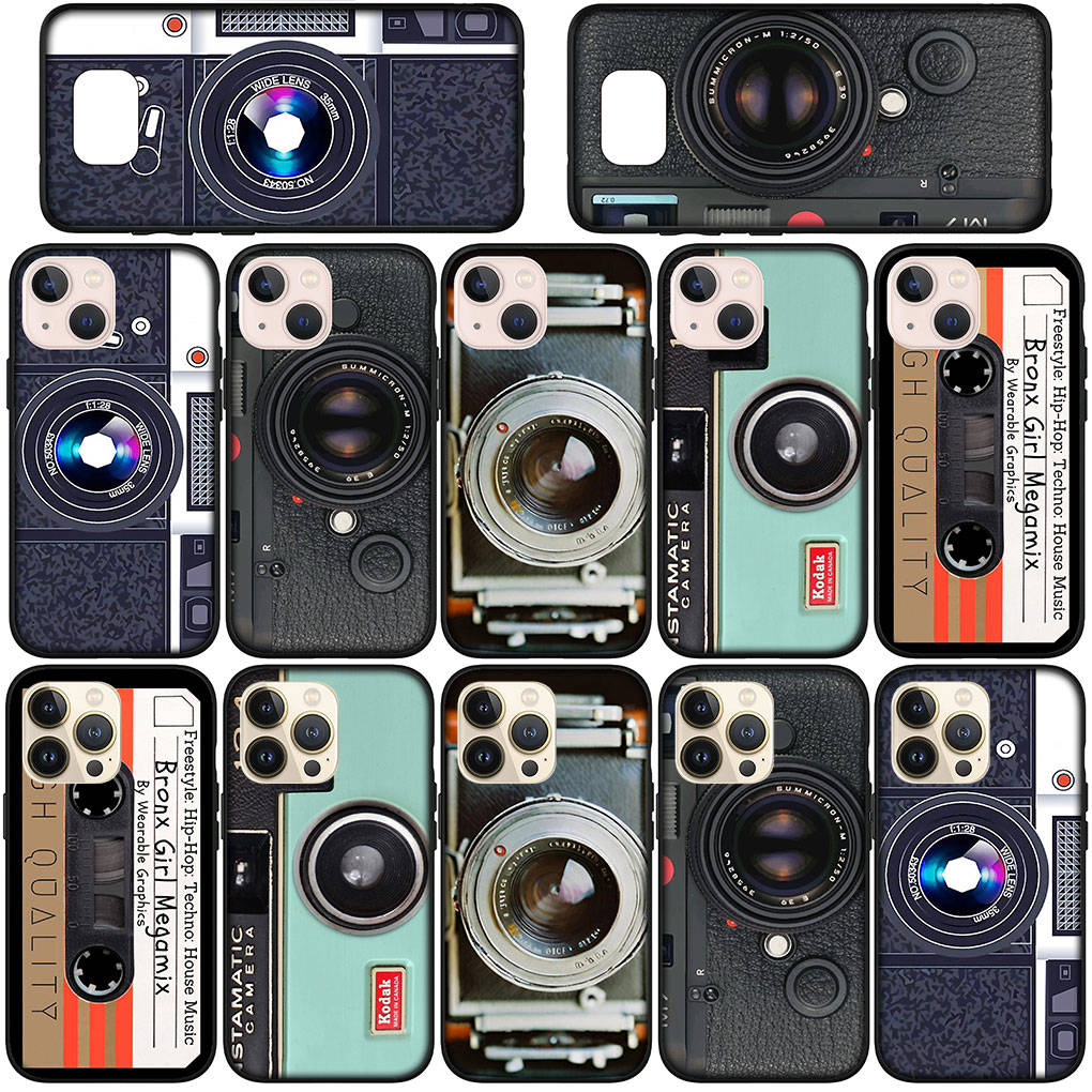 Чехол для телефона Samsung Galaxy S25 S24 S23 iPhone 16 15 Xiaomi Redmi Note 14 13 12 16E 11 Pro Max OPPO Moto Huawei Wallpaper Retro Camera Vintage Cover