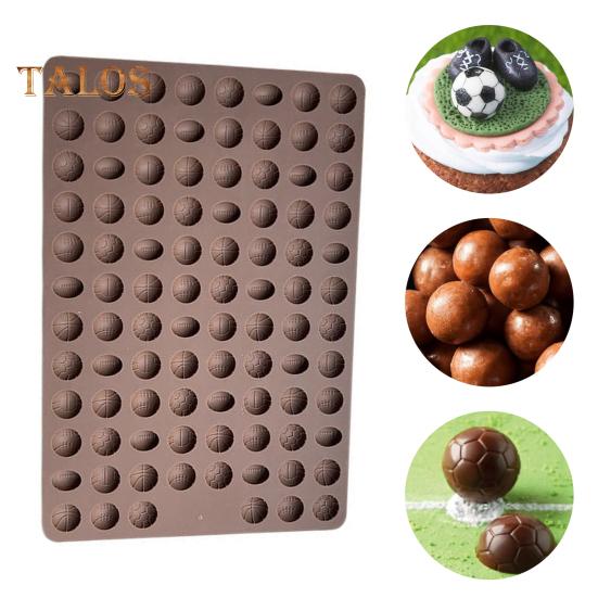 Формы для спортивных мячей, конфет, универсальная силиконовая форма, недеформируемая, легкосъемная, с несколькими сетками, антипригарная форма для выпечки