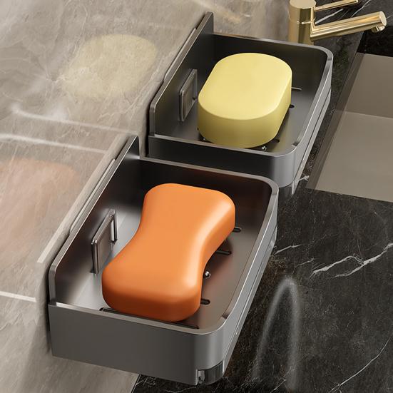 2 шт. настенная мыльница для душа прочная несущая полая конструкция простая установка держатель для мыла для ванной комнаты поднос