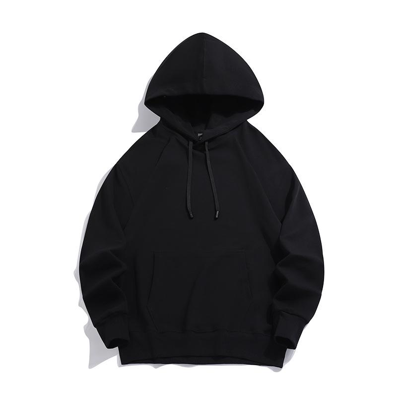 Унисекс однотонная толстовка с капюшоном - Простая, универсальная, свободного кроя для весны и осени