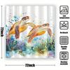 Golden Turtle Themed Shower Curtain, Waterproof, With Hooks, Artistic Graphic Design, Suitable For Home, Kitchen, Hotel