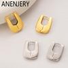 ANENJERY Матовые матовые металлические геометрические серьги для женщин и мужчин, простые ювелирные аксессуары, оптовая продажа для вечеринок