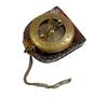 Personalized Brass Sundial Compass with Leather Box – Engraved Gift for Him, Anniversary, Graduation, Retirement