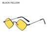 Trendy Small Metal UV Protection Film Men's Shades Sun Glasses Women's Sunglasses Diamond Shape