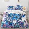 3D Animal Duvet Cover Microfiber Wolf Fox Elk Bedding Set Wild Animals Comforter Cover King Queen For Teen Adults Bedroom Decor