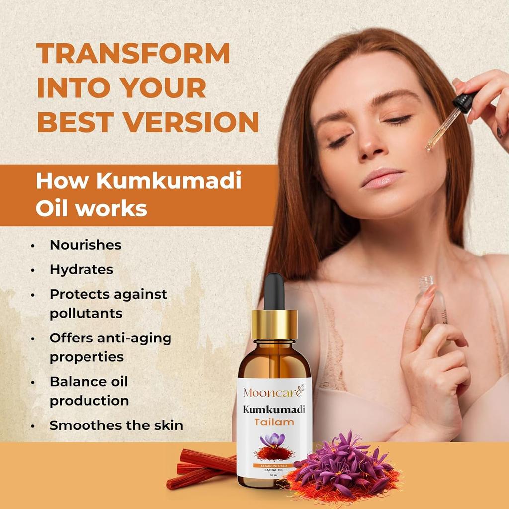 Kumkumadi Tailam for Glowing Skin | 26 Ingredients || All Skin Types And No Side Effects | 10ml