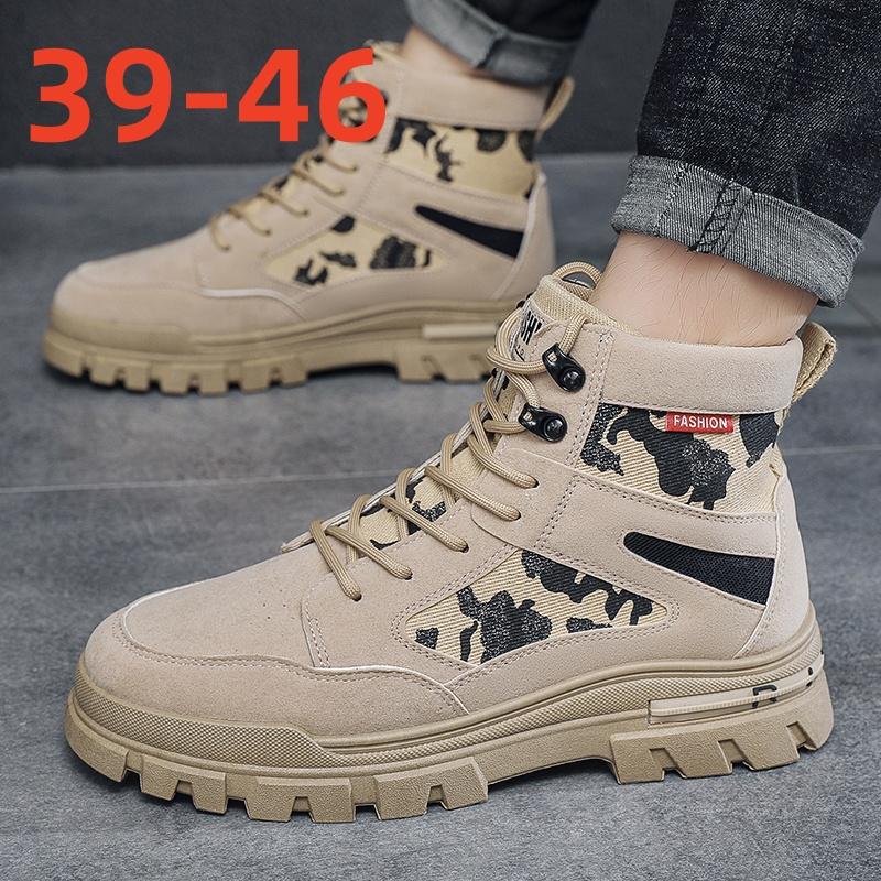 Весна 2025 года, новые мужские ботинки Martin в британском стиле, универсальные ботинки для инструментов, модная мужская обувь на высокой платформе