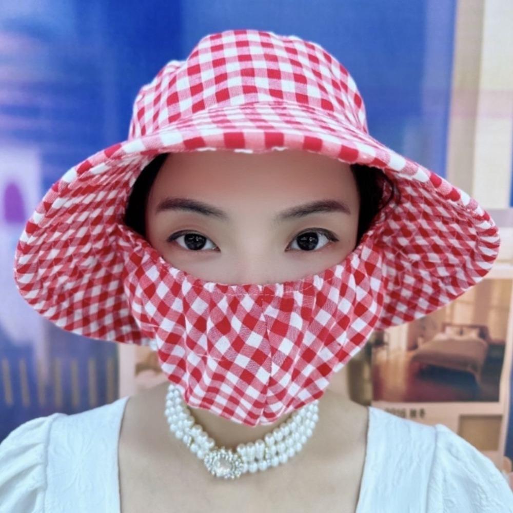 Wide Brim Tea Picking Cap Shawl Women's Ponytail Hat Hot Sale Sunscreen Hat Four Seasons