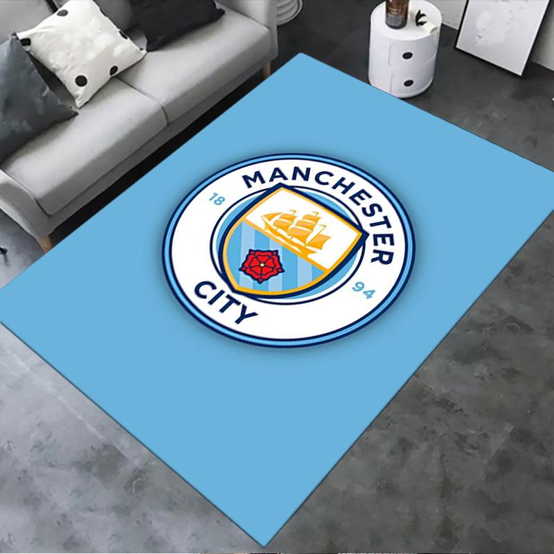 Manchester City Football Clu Carpet Rug for Living Room Bedroom Home Sofa Decoration,Kids play Non-slip Floor Mat
