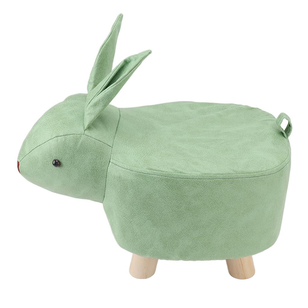 Мультяшный табурет в форме животного Детский Домашний Гостиная Милый Деревянный Пуфик для Игровой комнаты Двор Зеленый