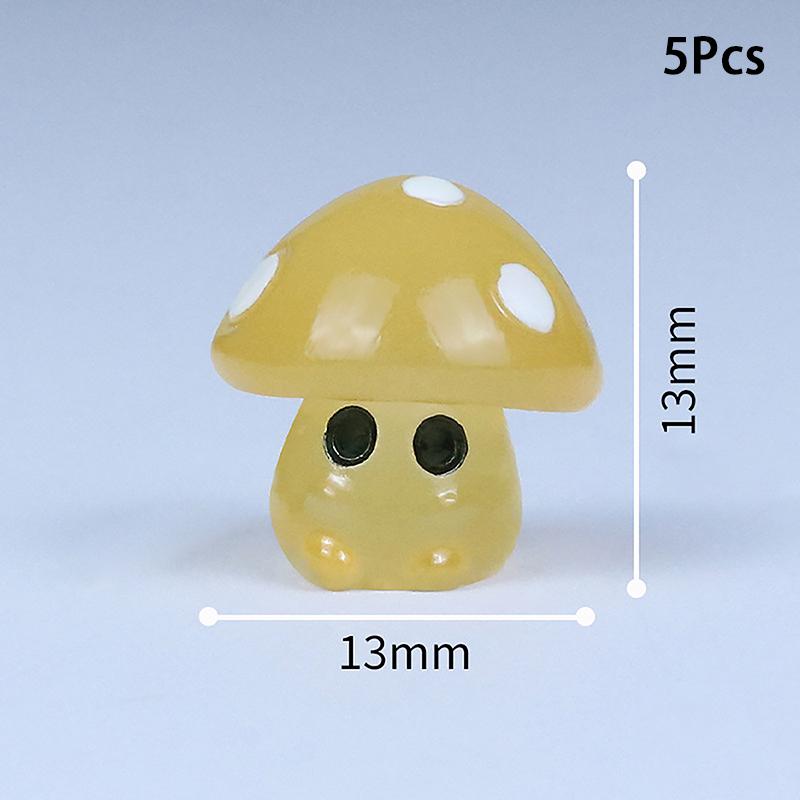 5 шт. красочные светящиеся крошечные грибы мини-статуэтки миниатюрные светящиеся грибы сказочные садовые аксессуары домашний декор своими руками