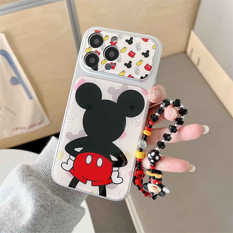 Милый Мультяшный Чехол для iPhone с Микки для 17, 16 Pro Max, 15, 14 (Вид сзади, Новая модель)