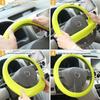 Litchi Pattern Silicone Steering Wheel Cover: Fold-Resistant, Flexible, Scratch-Resistant Leather Protector