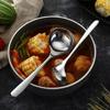 Silver Hotel Hot Pot Spoon Thicken Soup Ladle Korean Stainless Steel Spoon  Cooking Utensils