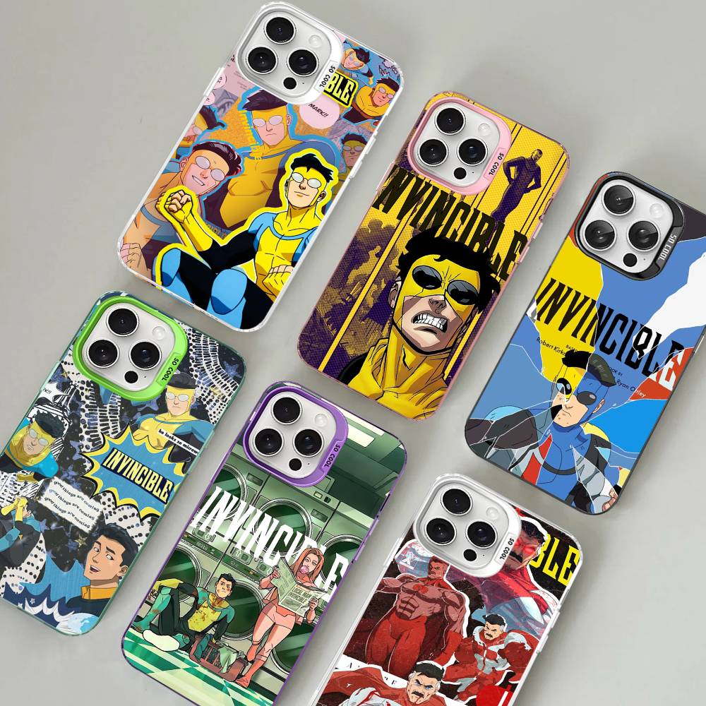 Непобедимый Супергерой Аниме Чехол Для Телефона Для IPhone 17 16 15 14 13 Pro 12 11 Pro Max PLUS Цветная Задняя Крышка