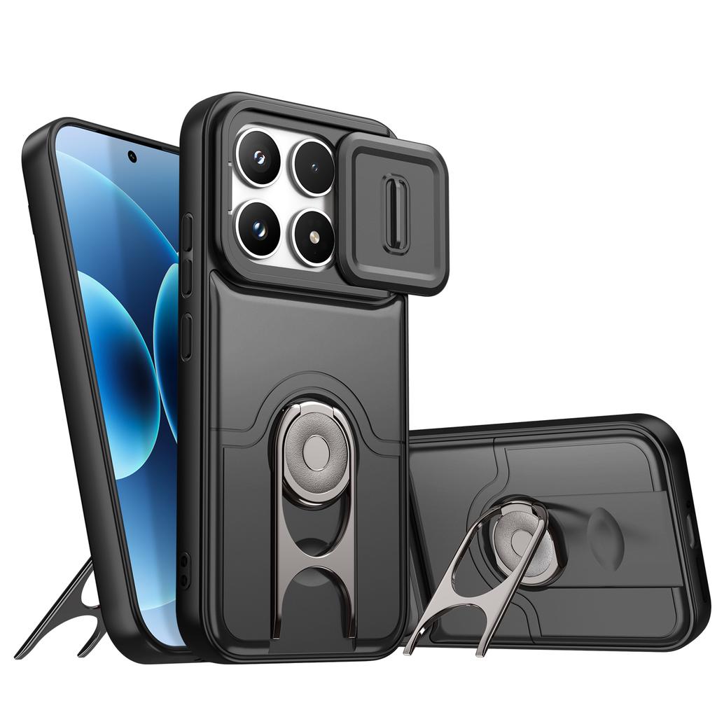 Чехол для Xiaomi Poco X6 Pro Чехол Poco F6 Pro Poco X6 Pro F6Pro Матовое ощущение Жесткий Военный Подставка Держатель Защита Чехлы для Телефона
