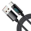 USB-C Cable 7A 100W Fast Charging Compatible with Digital Display USB Type-C Aluminum Alloy Exterior Heavy Duty Nylon Knit Black For MacBook/iPad