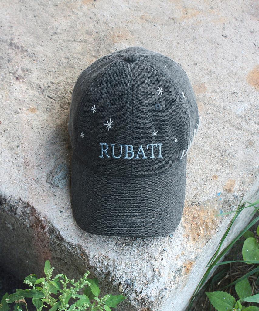 Кепка-бейсболка RUBATI Stella с ручной вышивкой, винтажная, пигментная, цвет Угольный